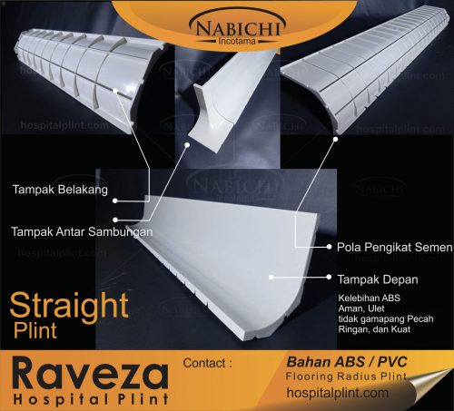 straight Plint raveza bahan ABS
